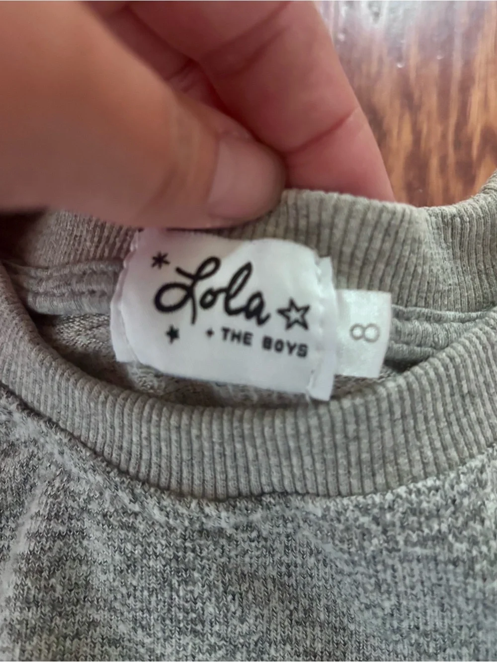 Lola + The Boys Gray Sweatshirt & Jogger Set with Rainbow Sequin Stripes